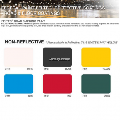 Federal Paint Feltec Road Marking Non-Reflective 5L (White/ Black/ Yellow)
