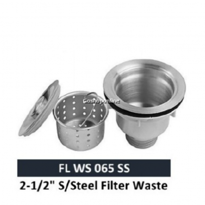 Falla 2-1/2" Stainless Steel Filter Waste FL WS 065 SS