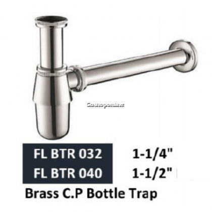 Falla Brass C.P Bottle Trap 1-1/2"  FL BTR 040