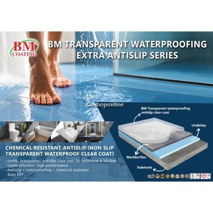 BM TRANSPARENT WATERPROOFING EXTRA ANTISLIP SERIES OUTDOOR 5L/SET (BM COATING BRAND)