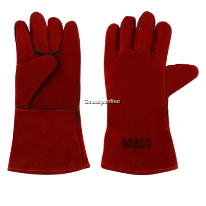 Bosco 13" Leather Welding Protective Gloves Red