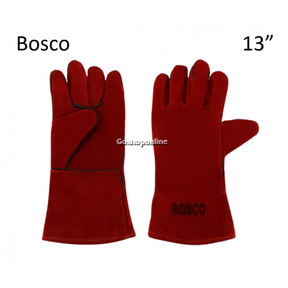Bosco 13" Leather Welding Protective Gloves Red