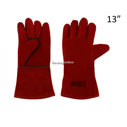 Bosco 13" Leather Welding Protective Gloves Red