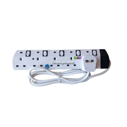 ABM II 13A 5Gang 1.8Meter Extension Socket Neon